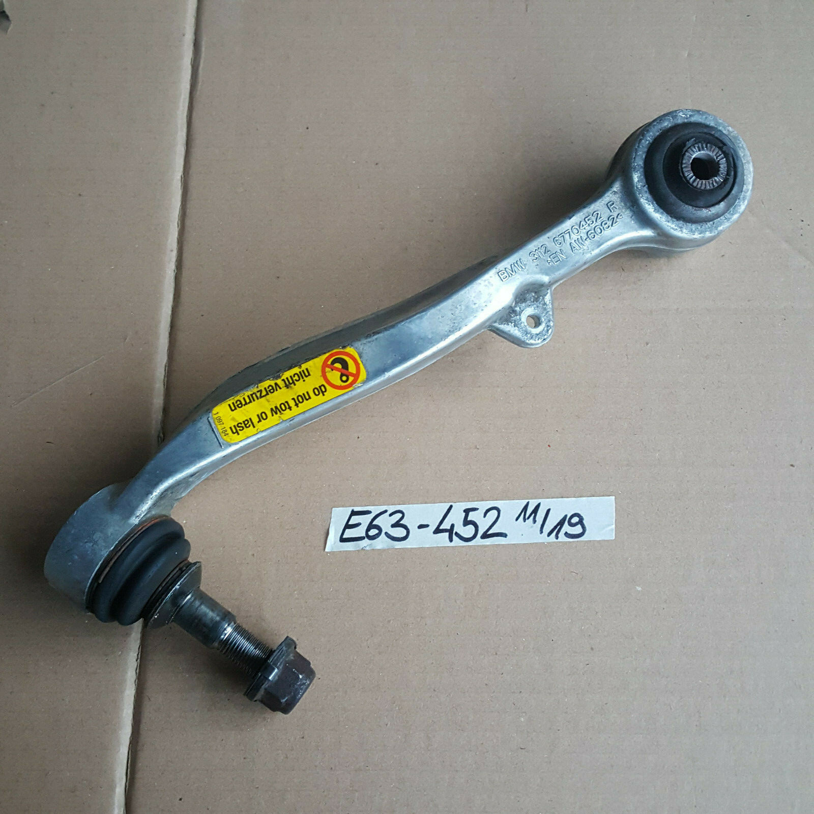 BMW E63 E64 Querlenker Zugstrebe VORNE RECHTS 6770452 – Bild 1