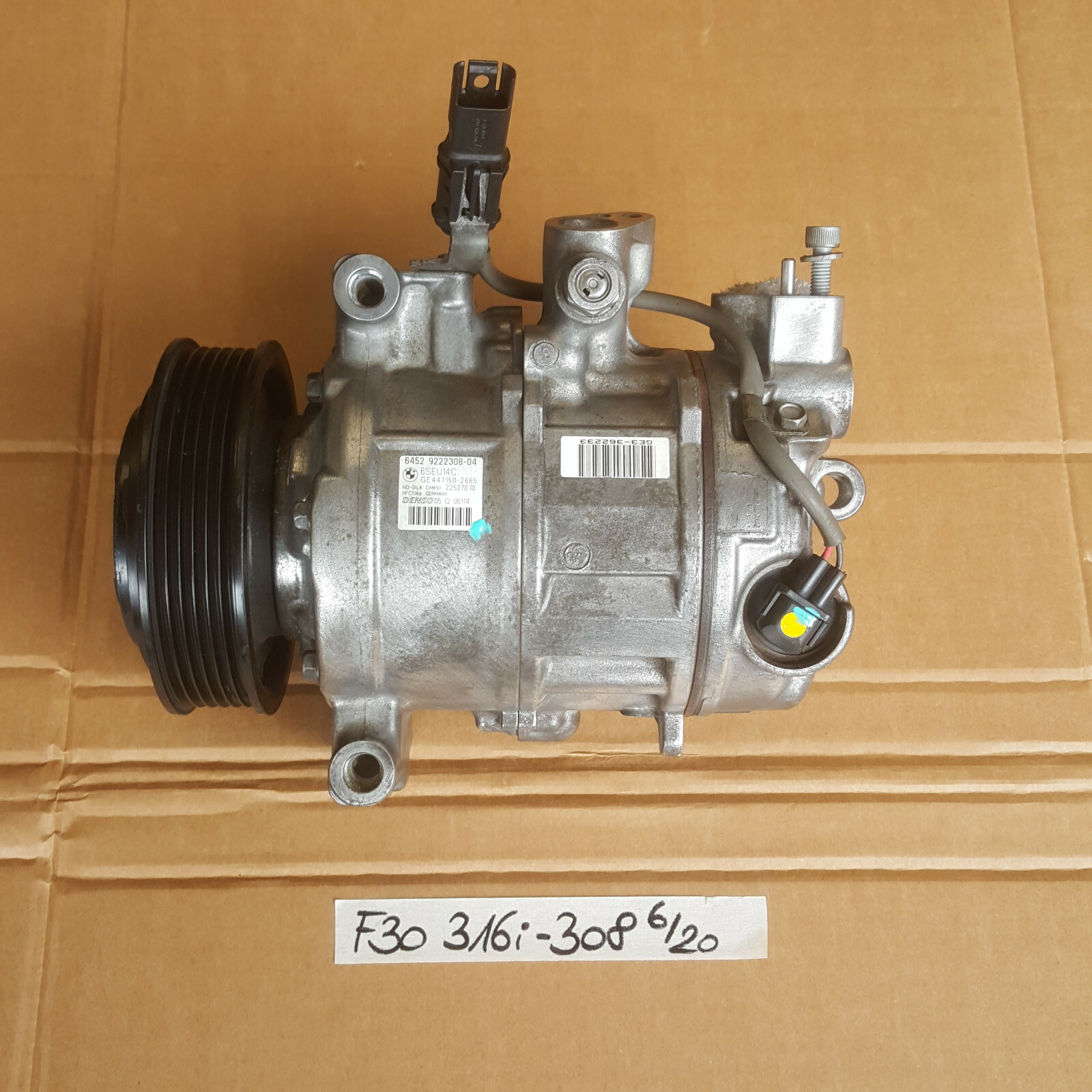 BMW F20 F21 116i  118i  F30 F31 F35  316i Klimakompressor  N13 Motor 9222308 – Bild 1