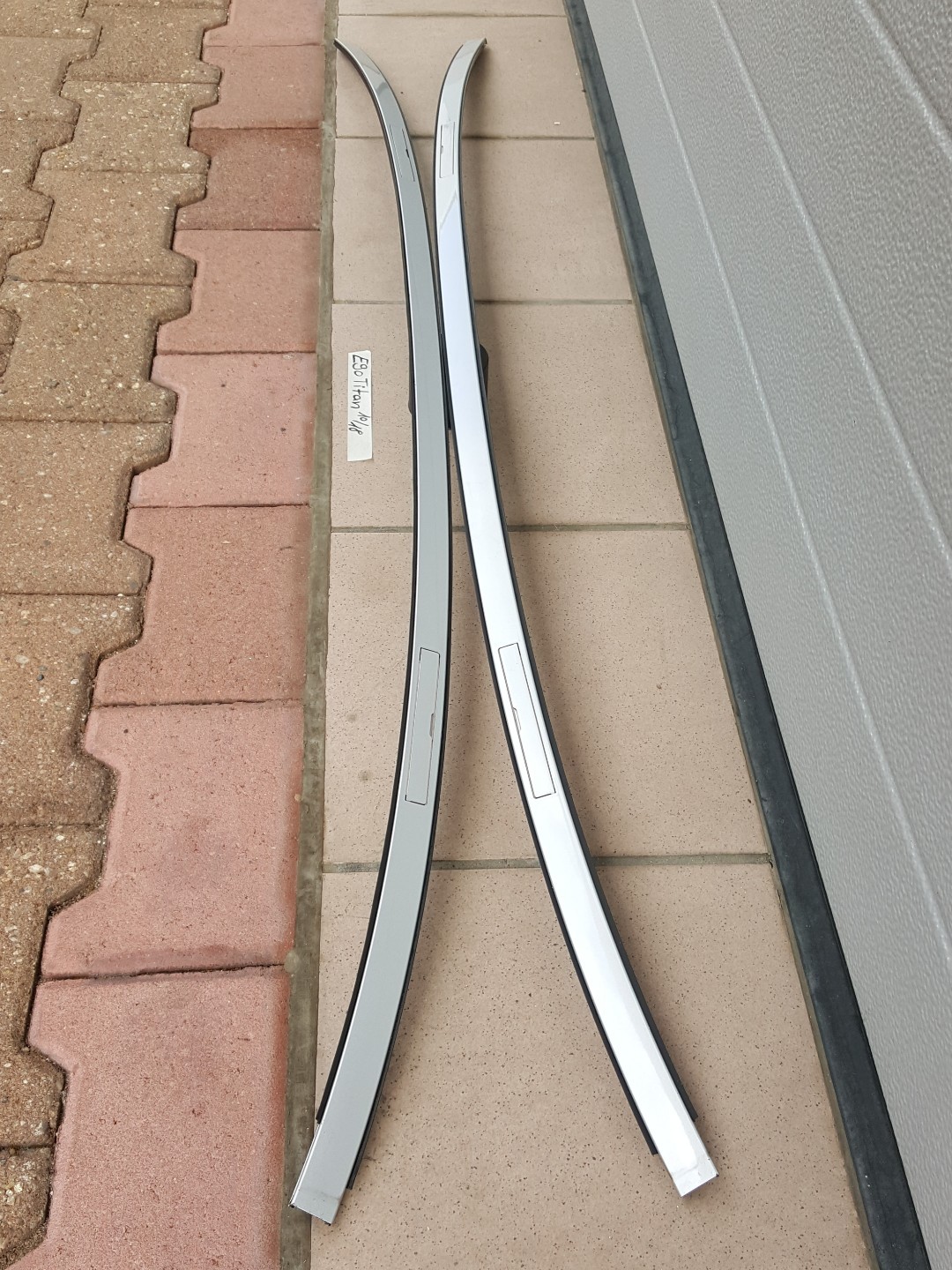 BMW E90 Dach Leiste Dachleisten Zierleisten Dachreling Titan Silber ABHOLUNG – Bild 3