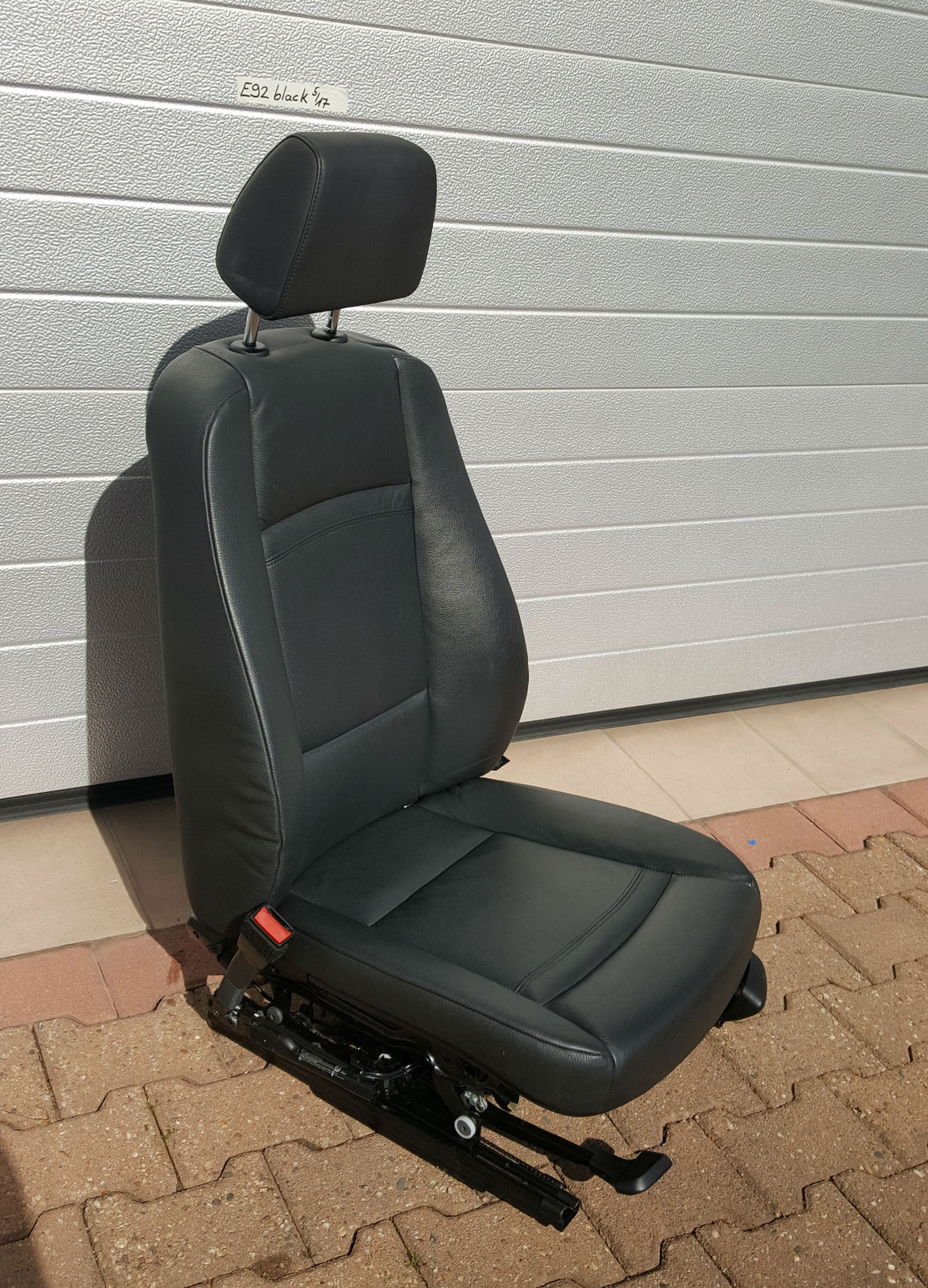 BMW E92 E93 Fahrer Sitz elektrisch Leder Dakota schwarz + Gestell  + Airbag