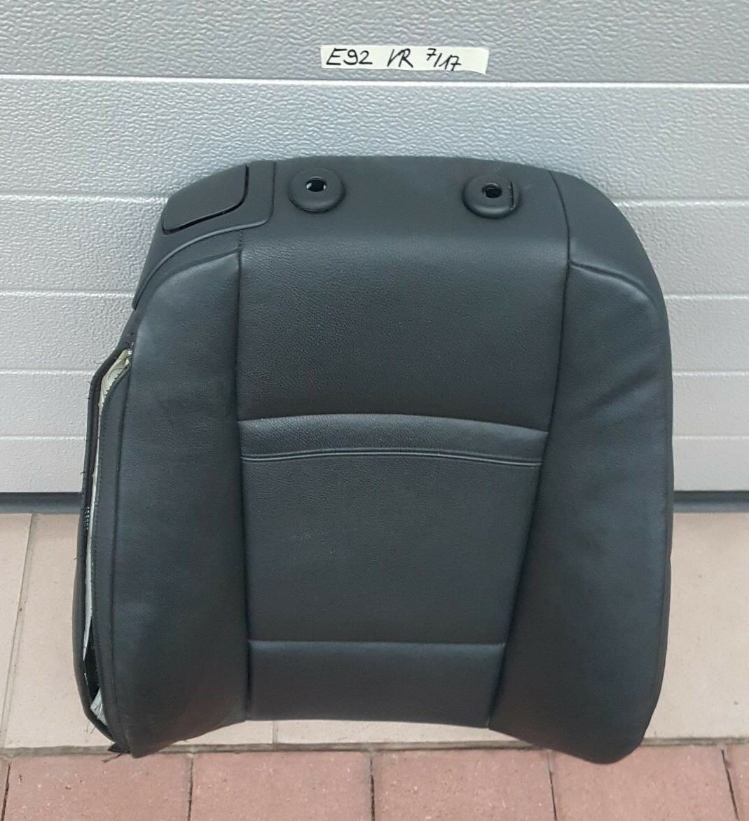 BMW E92 E93 Beifahrer Sitz Rücken Lehne  Leder Bezug Dakota schwarz 9116908