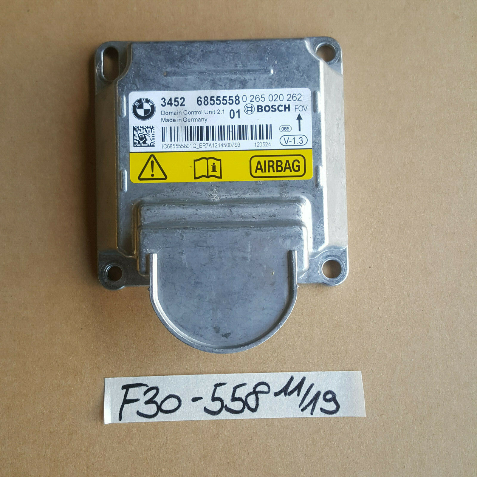 BMW F20 F21 F22 F30 F31 F34 F35 F32 F36 Airbag Modul Steuergerät ICM-QL 6855558