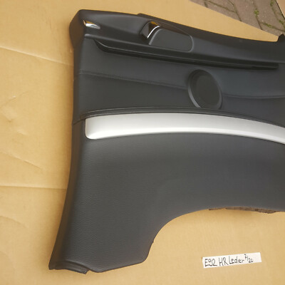 BMW E92 Seiten Verkleidung innen HINTEN RECHTS Leder schwarz ohne Gurtbringer 
