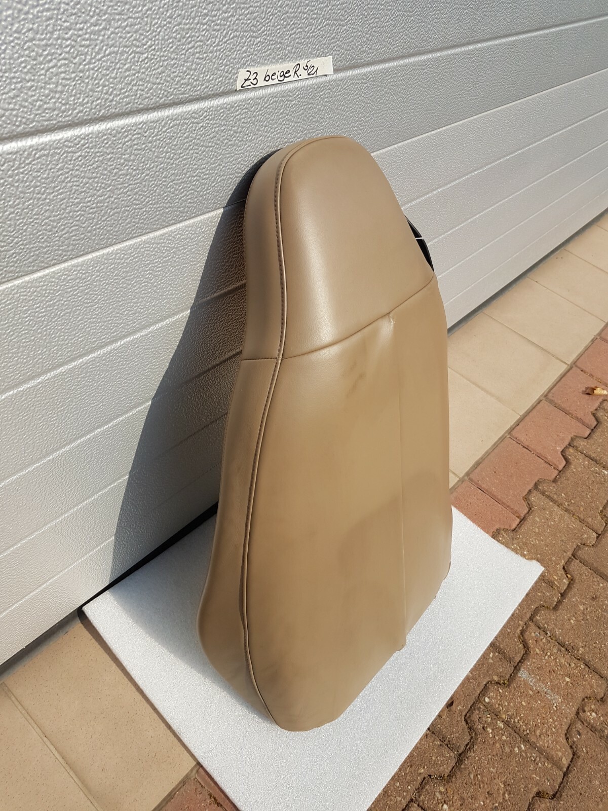 BMW Z3 Bei Fahrer Sitz Oberteil Leder beige Rücken Lehne Polster Teil + Bezug 