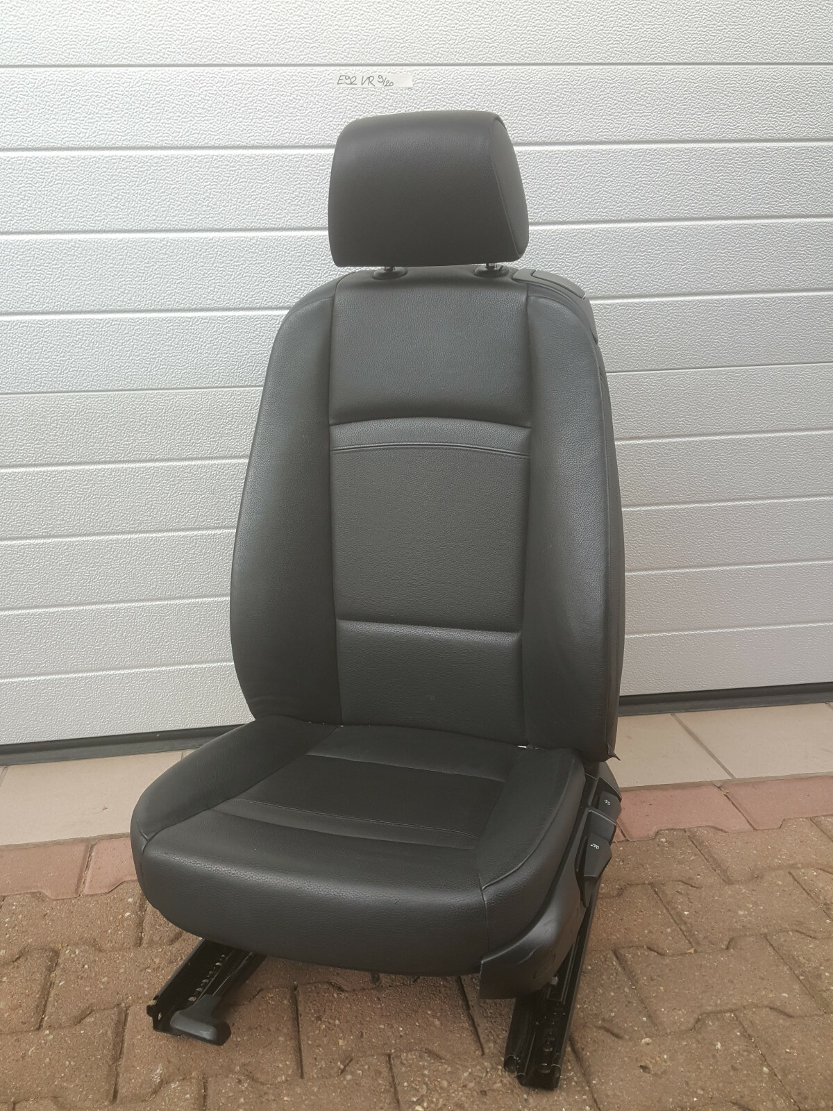 BMW E92 E93 Fahrer Sitz manuell Leder Dakota schwarz Gestell + Schiene + Airbag