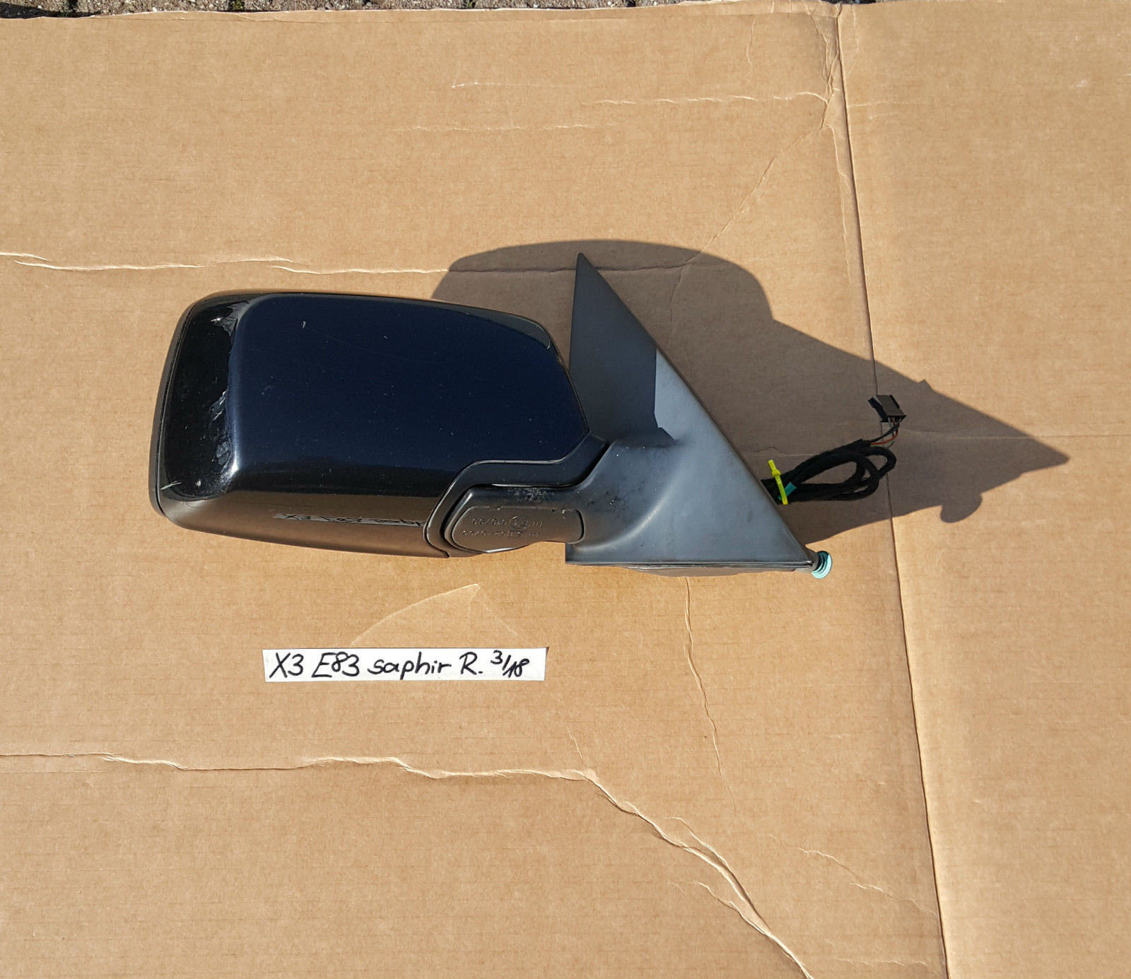 BMW X3 E83 LCI Außenspiegel Seiten Spiegel RECHTS Saphir Schwarz 475   – Bild 1