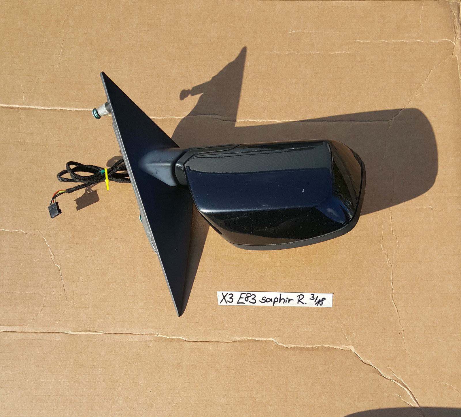 BMW X3 E83 LCI Außenspiegel Seiten Spiegel RECHTS Saphir Schwarz 475   – Bild 2