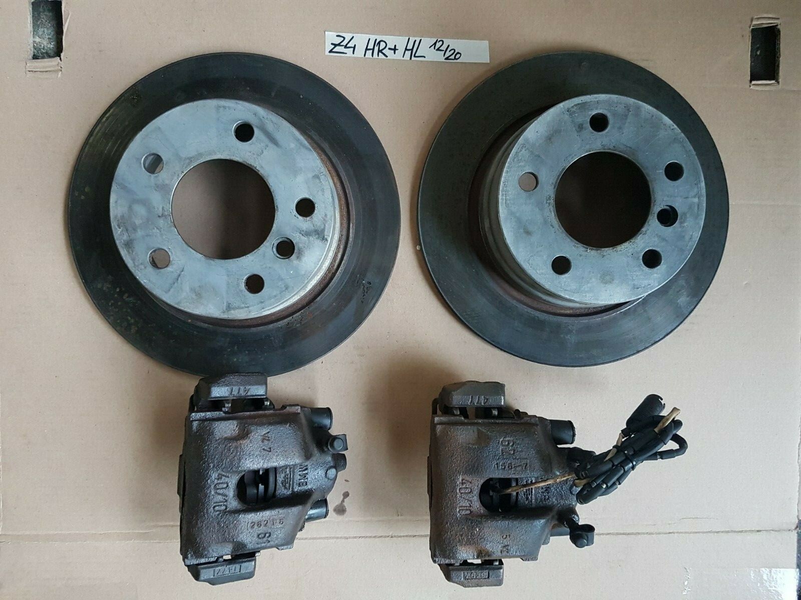 original BMW Z4 E85 Bremsscheiben Bremssattel Bremsbeläge hinten rechts + links  – Bild 1