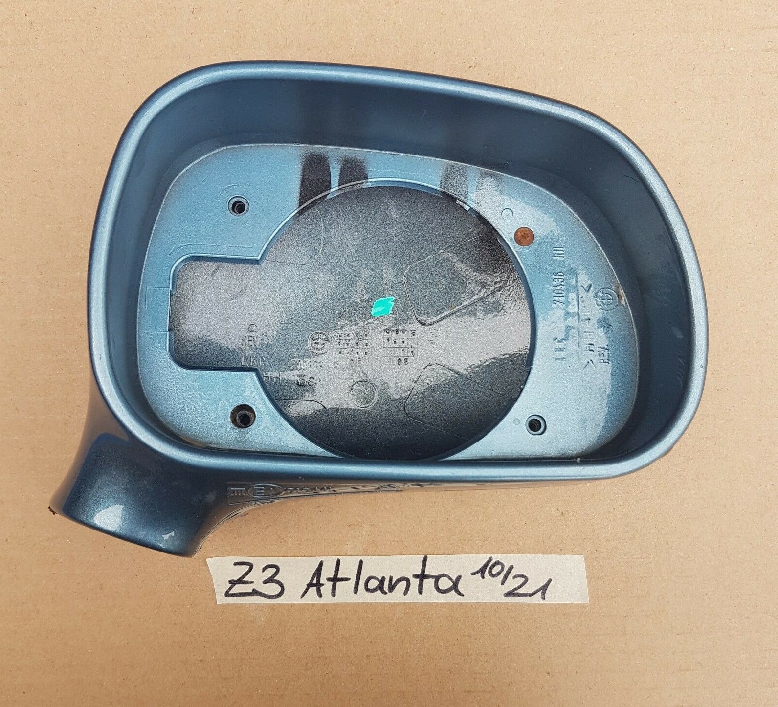 BMW Z3 Roadster + Coupe Seiten Außen Spiegel Kappe Gehäuse RECHTS  Atlanta blau 