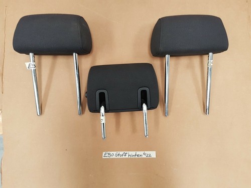 BMW E90 E91 Kopfstütze Set Rückbank hinten rechts links Mitte Stoff Anthrazit 