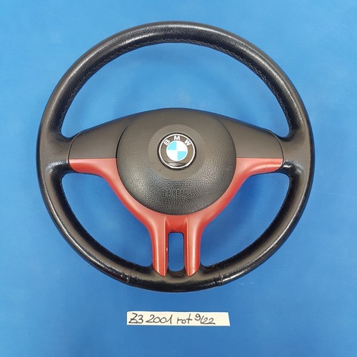 BMW Z3 Roadster Facelift + E46 + E39 Sportlenkrad Leder Lenker Sport Lenkrad rot – Bild 1