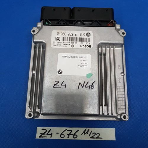 BMW Z4 E85 Motor Steuergerät DME Bosch 7568676 N46 Motor 2 Liter – Bild 1