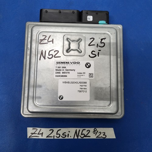 BMW Z4 Motorsteuergerät 7561684 N52 EWS Modul 6988104 Zündschloss 2,5 si Motor – Bild 2
