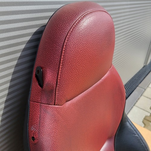 BMW Z3 Bei Fahrer Sport Sitz Oberteil Leder Rot Schwarz Rückenlehne Sitzheizung