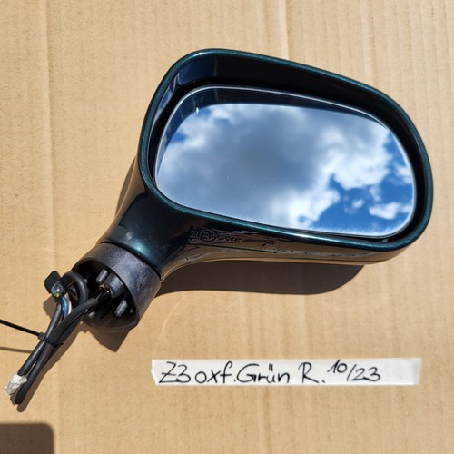 BMW Z3 Roadster + Coupe Seiten Außen Spiegel + Glas + Motor RECHTS Oxford Grün  – Bild 1
