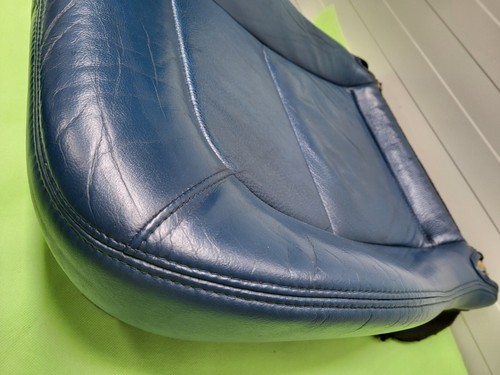 BMW Z3 Roadster Coupe Fahrer Sitz Kissen Unterteil Leder Topas blau ohne Heizung