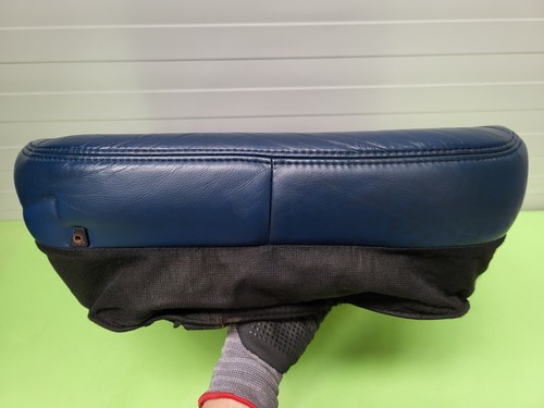 BMW Z3 Roadster Coupe Fahrer Sitz Kissen Unterteil Leder Topas blau ohne Heizung