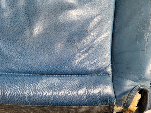 BMW Z3 Roadster Coupe Fahrer Sitz Kissen Unterteil Leder Topas blau ohne Heizung