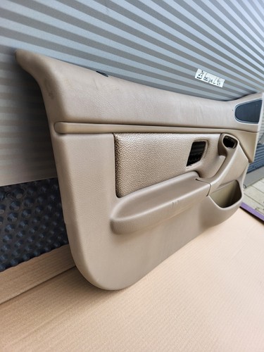 BMW Z3 Roadster Tür Verkleidung Türtafel LINKS + Griff Leder Dot beige  – Bild 3