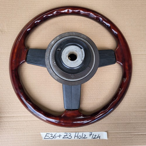 BMW E30 + Z1  + Z3 Holz Lenkrad mit Leder / Classic Lenker – Bild 2