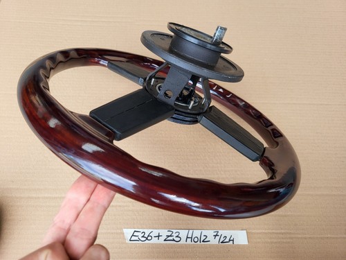 BMW E30 + Z1  + Z3 Holz Lenkrad mit Leder / Classic Lenker – Bild 11