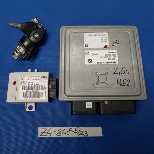 BMW Z4 E85 Motorsteuergerät N52 Motor  7581348 EWS Modul Schlüssel Zündschloss – Bild 1