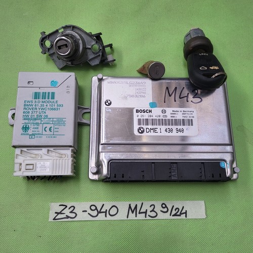 BMW Z3 Motorsteuergerät 1430940  Wegfahrsperre EWS Modul 4101593 Schlüssel Chip – Bild 1