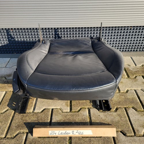 BMW Z4 E85 Beifahrer Sitz Unterteil Leder Schwarz + Gestell Schiene Manuell 
