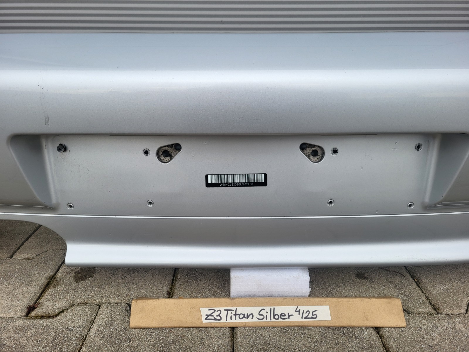 BMW Z3 Facelift Heck Stoßstange Stoßfänger HINTEN Heckschürze Silber ABHOLUNG  – Bild 4