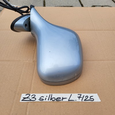 BMW Z3 Roadster Seiten Außen Spiegel Glas + Motor LINKS Arktis Silber Metallic  – Bild 3