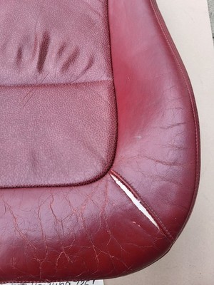 BMW Z3 Roadster Fahrer Sitz Unterteil Leder rot Bezug + Polster + Sitzheizung  – Bild 3