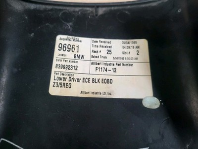 BMW Z3 Roadster Fussraum  Verkleidung Lenksäule unten links 8397595 schwarz – Bild 6