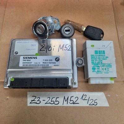 BMW Z3 Motorsteuergerät 7500255  Wegfahrsperre EWS Modul  Zünd + Tür Schloss M52 – Bild 1