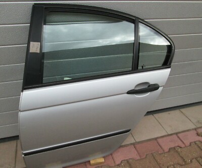 BMW E46 Limousine Tür HINTEN LINKS Seitentür Fahrer Seite TITAN Silber ABHOLUNG