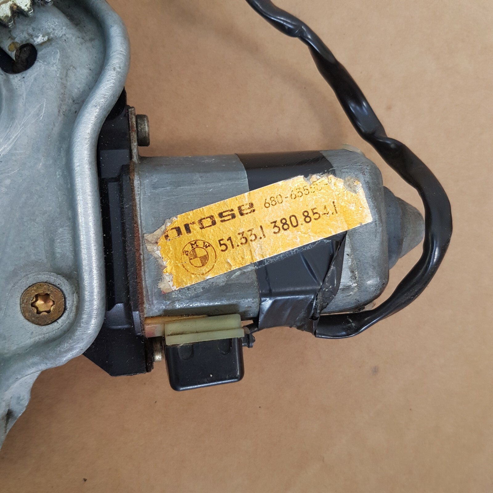 BMW E30 Cabrio Fensterheber Gestänge + Motor ohne Scheibe  HINTEN RECHTS