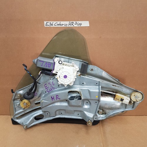 original  BMW 3er E36 Cabrio Seiten Fenster Glas Scheibe + Motor HINTEN RECHTS