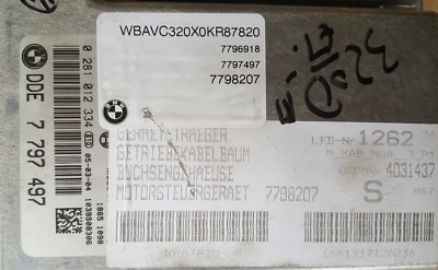 BMW E90  E91  E92  E93  E87 DDE Motor Steuergerät 7798207 + CAS Modul 6964051