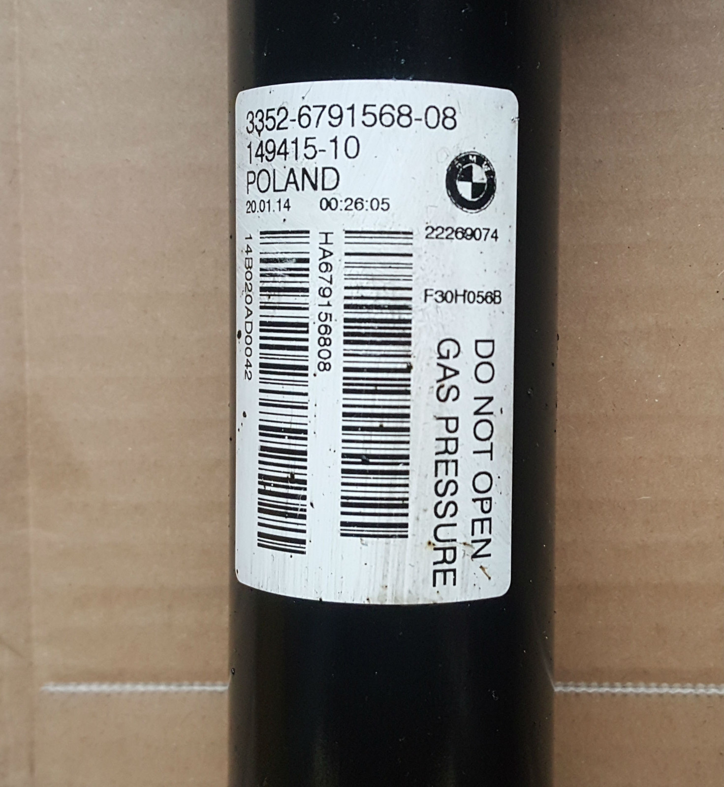 orig.BMW F30 Federbein Stoßdämpfer Set Gasdruckfeder HINTEN links rechts 6791568