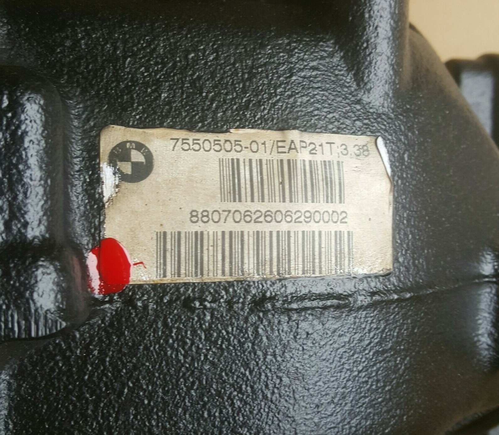 BMW Z4 E85 Differential Hinterachs Getriebe 7550505  Ü = 3,38 N46  2,0i ABHOLUNG – Bild 4