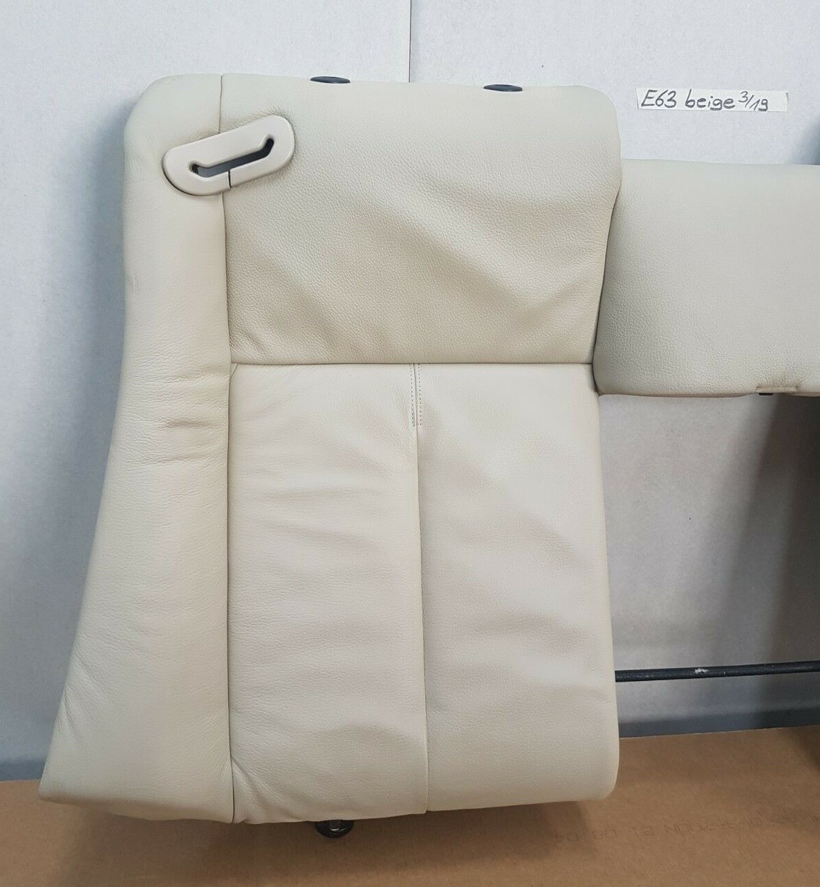 BMW 6er E63 Leder Sitz Rücksitzbank beige Rückbank Oberteil ohne Kopfstützen