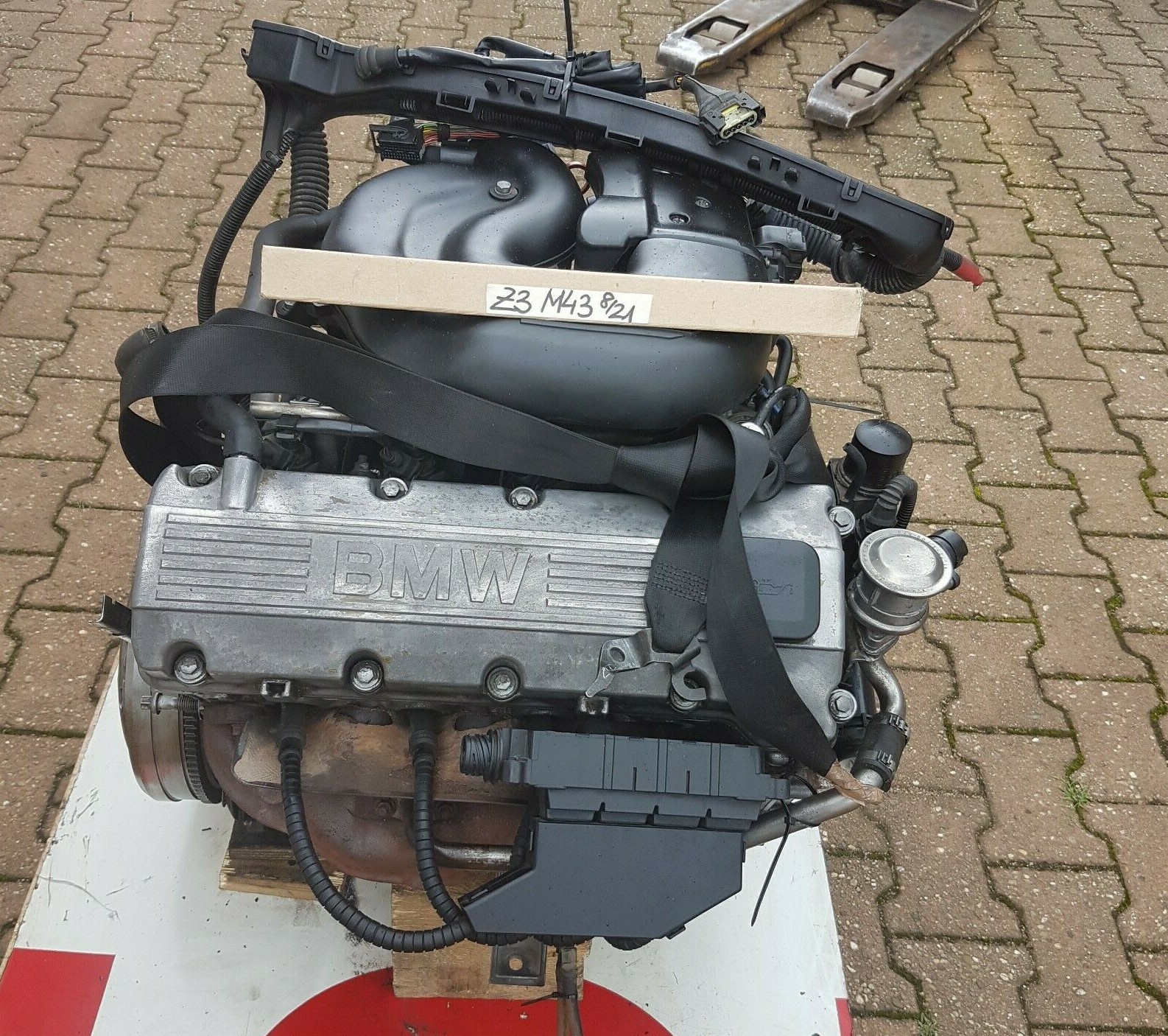 BMW E36 Z3 Roadster Motor Engine 1,9 Liter M43 Triebwerk 118 PS 123 TKM ABHOLUNG – Bild 1