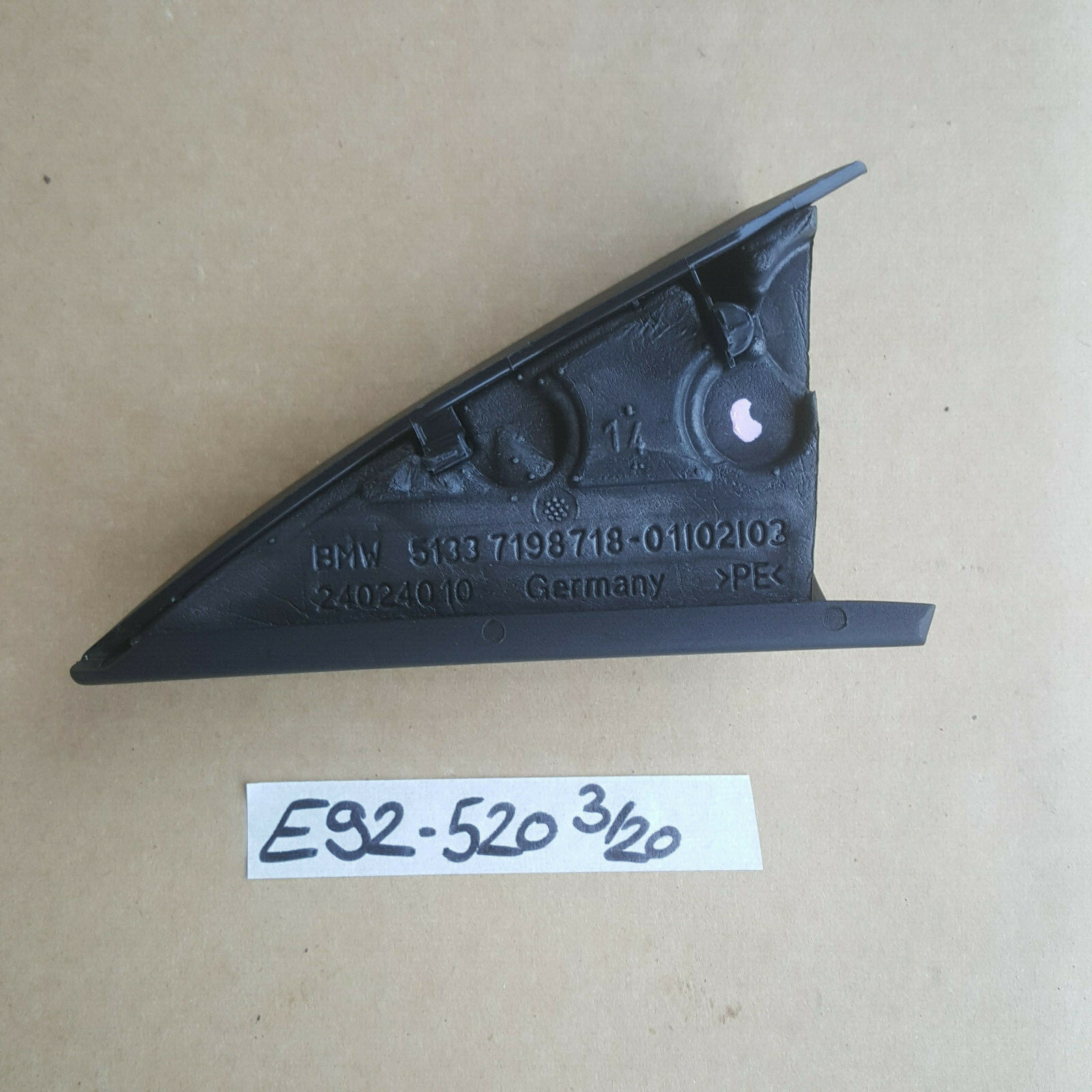 BMW E92 E93 Eckblende Tür Fenster Abdeckung innen Spiegel Dreieck RECHTS 7162520