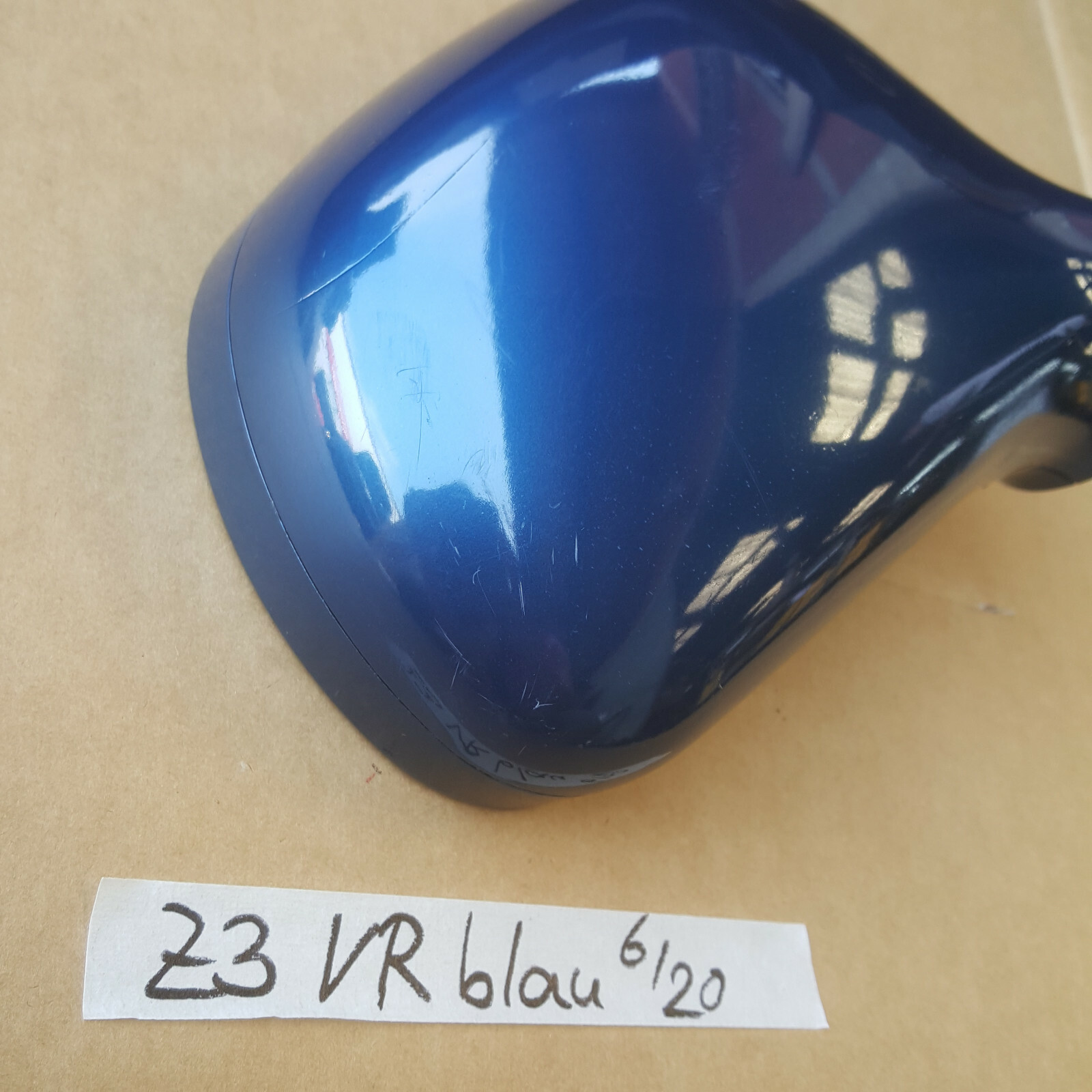 BMW Z3 Roadster Seiten Außen Spiegel Kappe + Motor RECHTS Topas blau  364