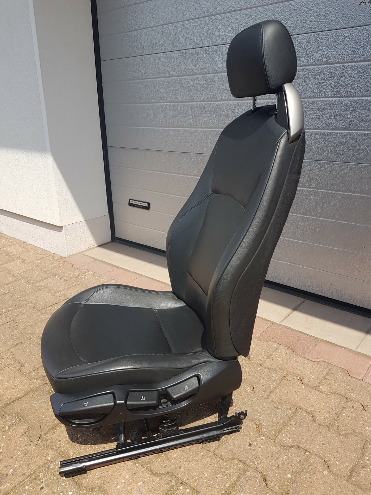 BMW Z4 E85 Fahrer Sitz Leder schwarz  VORNE LINKS  black leather seat ABHOLUNG