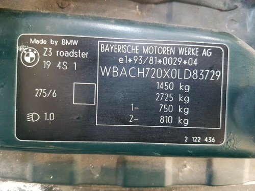 BMW Z3 Roadster Kotflügel HINTEN LINKS Seitenwand Boston grün schmal ABHOLUNG  – Bild 12