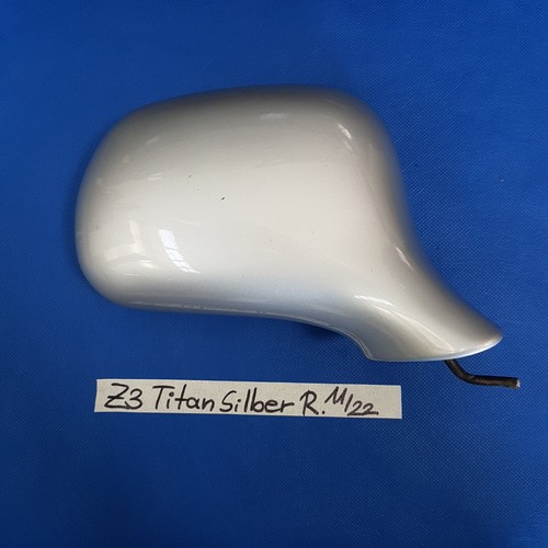 BMW Z3 Roadster Seiten Außen Spiegel Kappe Gehäuse RECHTS Titan Silber + Motor – Bild 2