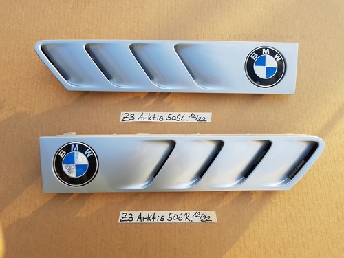 BMW Z3 Lufteinlass Ki​emen Ziergitter Motorhaube Arktis Silber RECHTS + LINKS – Bild 1