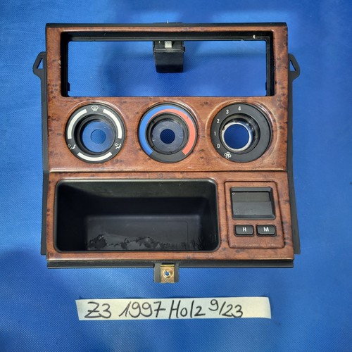 BMW Z3 Roadster Mittelkonsole Klima Blende Holz Optik 8410710 + Digital Uhr  – Bild 1