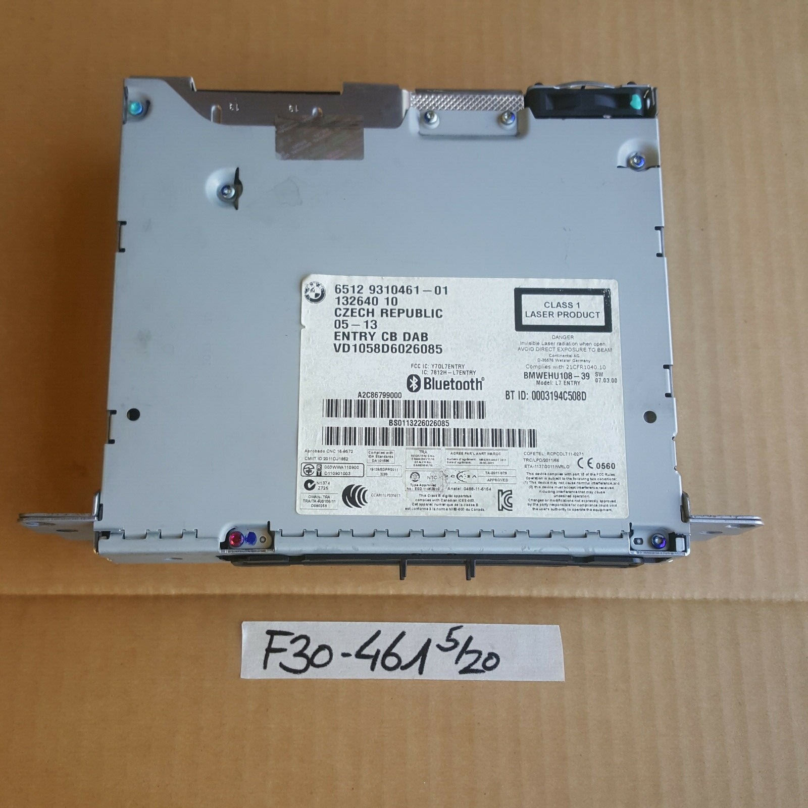 BMW F20 F21 F30 F31 F34 F32 F33 Bluetooth Navi CD Radio BMW Professional 9310461