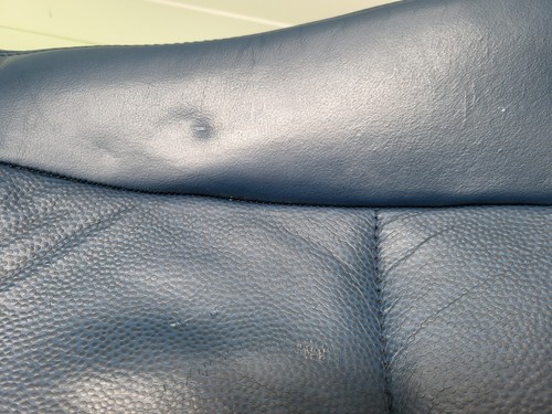 BMW Z3 Roadster Fahrer Sitz Polster Kissen Unterteil Leder Blau OHNE Sitzheizung – Bild 8